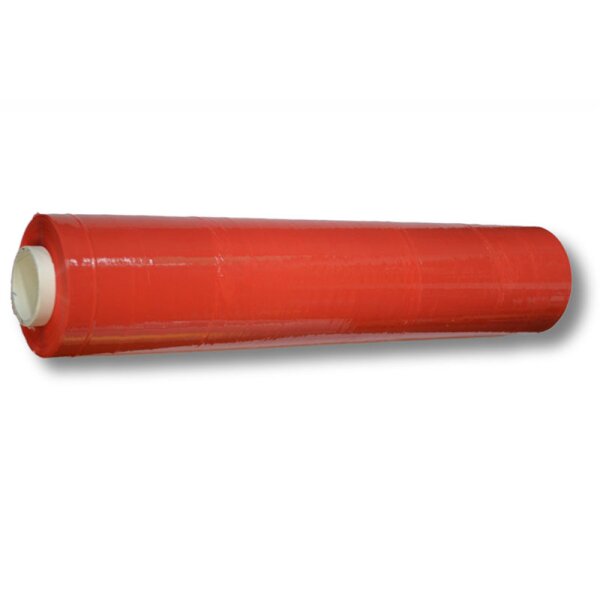 Handstretchfolie / Hand-Stretchfolie rot opak (blickdicht) 500mm x 300m, 23my