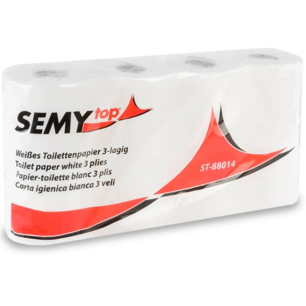 SEMYTOP Toilettenpapier 3-lagig weiss, 250 Blatt (ST-88014)