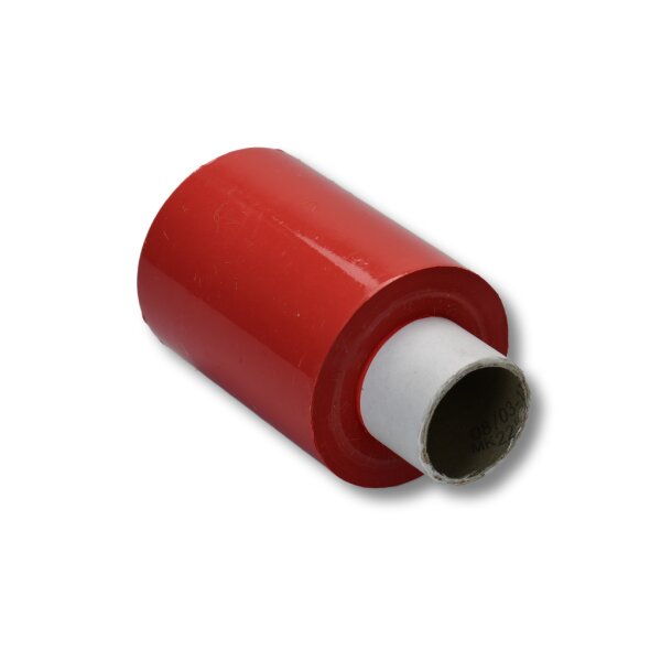 Bündelstretchfolie rot opac (blickdicht) mit Bremskern 100mm (Kernlänge 140mm) 23 my, 150m
