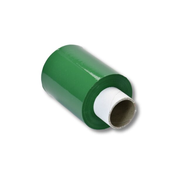 Bündelstretchfolie grün opac (blickdicht) mit Bremskern 100mm (Kernlänge 140mm) 23 my, 150m
