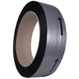 PP Umreifungsband schwarz 12,7 x 0,75 mm, Kern 406 mm, 2000 m Reisskraft 240 Kg
