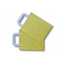 Papier-Tragetaschen, 180 + 80 x 220 mm, gelb