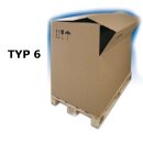 Container Karton TYP 6, 1180 x 780 x 1085 mm, 2.70 BC Schlitzkarton mit Zusatzrillung
