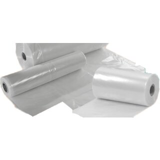 LDPE Seitenfaltensäcke/Hüllen, 850+710 mm x 1800 mm, transparent 90 my, perforiert auf Rolle, 50 Stück pro Rolle