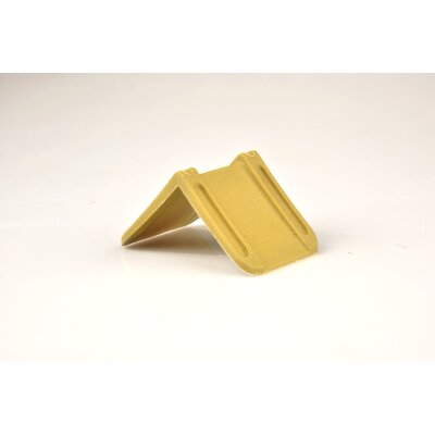 Kantenschutwinkel aus Kunststoff„medium“ (19 mm), gelb – ohne Dorn, mit Bandführung, definierte Kanten – 2000 Stk./Karton