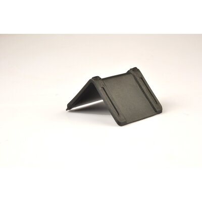 Kantenschutwinkel aus Kunststoff„medium“ (25-32 mm), schwarz – ohne Dorn, mit Bandführung, definierte Kanten – 1500 Stk./Karton