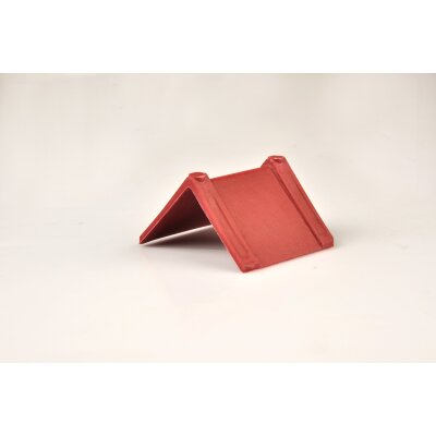 Kantenschutwinkel aus Kunststoff„medium“ (25-32 mm), rot – ohne Dorn, mit Bandführung, definierte Kanten – 1500 Stk./Karton