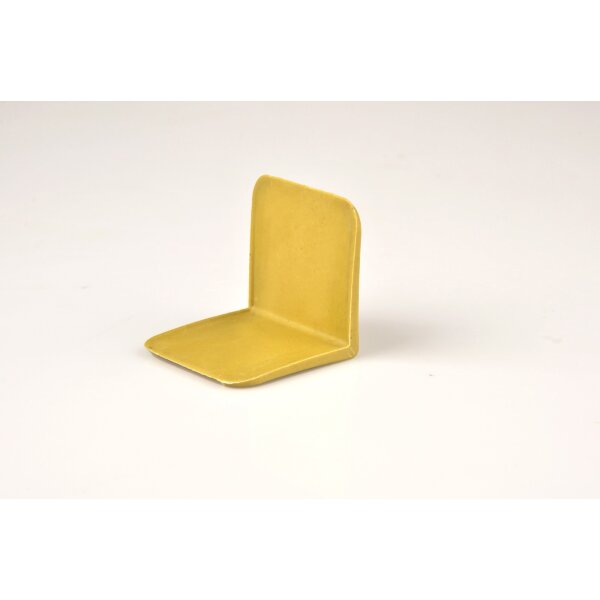 Kantenschutwinkel aus Kunststoff„medium“ (25-32 mm), gelb – ohne Dorn, mit Bandführung, definierte Kanten – 1500 Stk./Karton