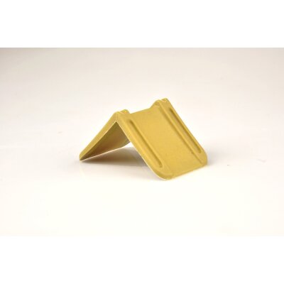 Kantenschutwinkel aus Kunststoff„medium“ (25-32 mm), gelb – ohne Dorn, mit Bandführung, definierte Kanten – 1500 Stk./Karton