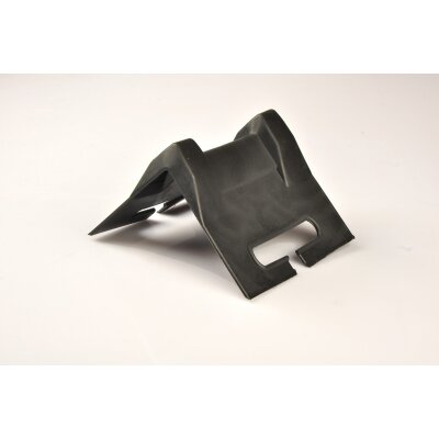 Kantenschutzecken Kunststoff "Small" (40–50-60 mm), Schwarz – mit seitlicher Schlitz-Bandführung, 300 Stück / Karton