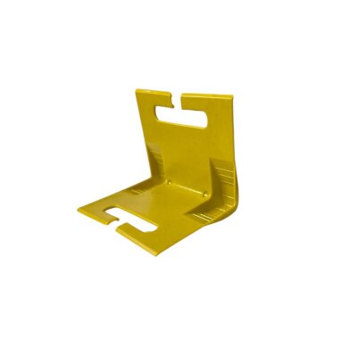 Kantenschutzecken Kunststoff "Small" (40–50-60 mm), Gelb – mit seitlicher Schlitz-Bandführung, 300 Stück / Karton