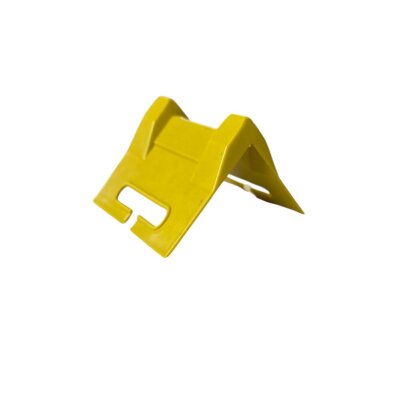 Kantenschutzecken Kunststoff "Small" (40–50-60 mm), Gelb – mit seitlicher Schlitz-Bandführung, 300 Stück / Karton