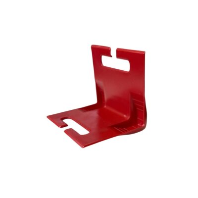 Kantenschutzecken Kunststoff "Small" (40–50-60 mm), Rot – mit seitlicher Schlitz-Bandführung, 300 Stück / Karton