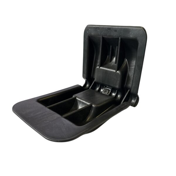 Kantenschutzecke Kunststoff „Jumbo Large“, 40–50-60 mm – mit Bandführung & Riffelung, Schwarz