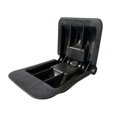 Kantenschutzecke Kunststoff „Jumbo Large“, 40–50-60 mm – mit Bandführung & Riffelung, Schwarz