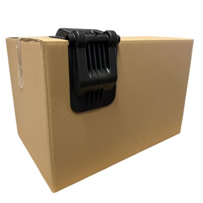 Kantenschutzecke Kunststoff „Jumbo Large“, 40–50-60 mm – mit Bandführung & Riffelung, Schwarz