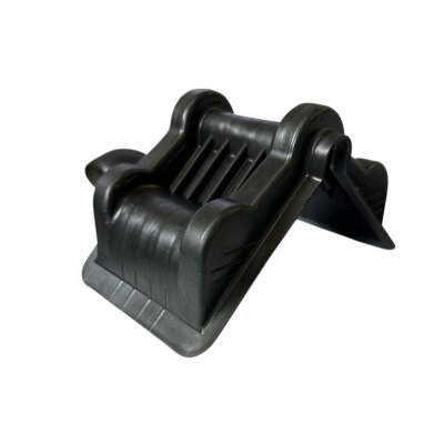 Kantenschutzecke Kunststoff „Jumbo Large“, 40–50-60 mm – mit Bandführung & Riffelung, Schwarz