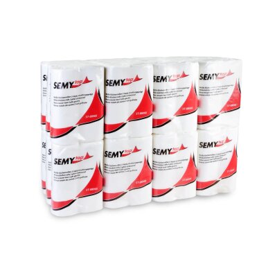 SemyTop Küchenrolle/Haushaltpapier 2-lagig, 50 Blatt, Zellstoff weiss, 24 x 2 Rollen