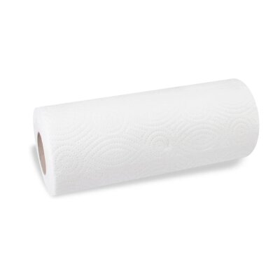 SemyTop Küchenrolle/Haushaltpapier 2-lagig, 50 Blatt, Zellstoff weiss, 24 x 2 Rollen