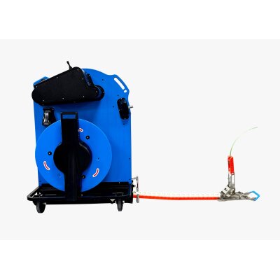 Miete: Ergonomische Halbautomatische Umreifungsmaschine bis 2,80 m Höhe für PP-/PET-Bänder (Rollenkern 406/150 mm)