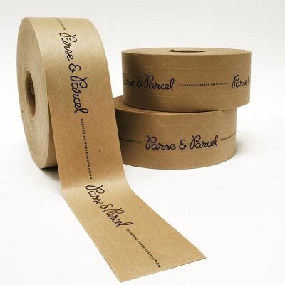 Papierklebeband, bedruckt, 1-farbig, 50 mm, 50 m, braun,...
