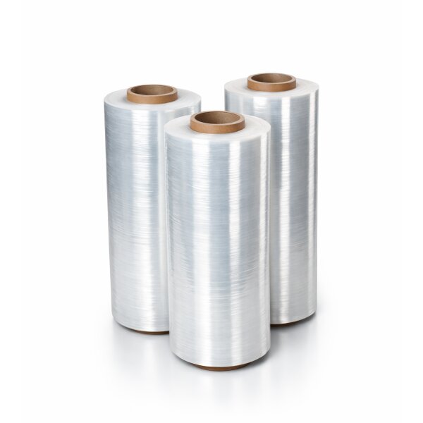 Maschinenstretchfolie 20my, transparent standard 150%, 500mm x 1800m, 16 kg/Rolle